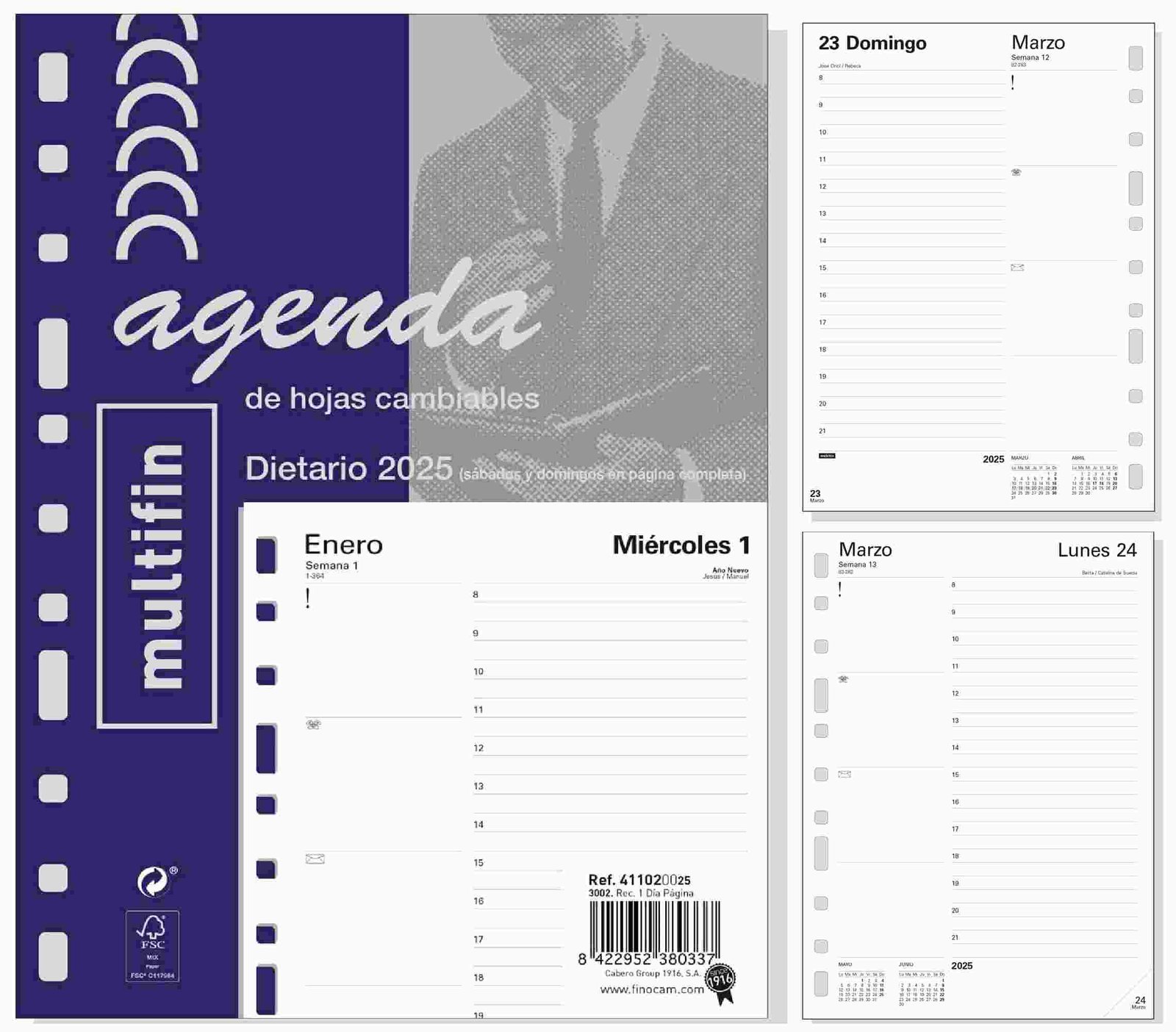 Recambio Agenda 2026 Día Página